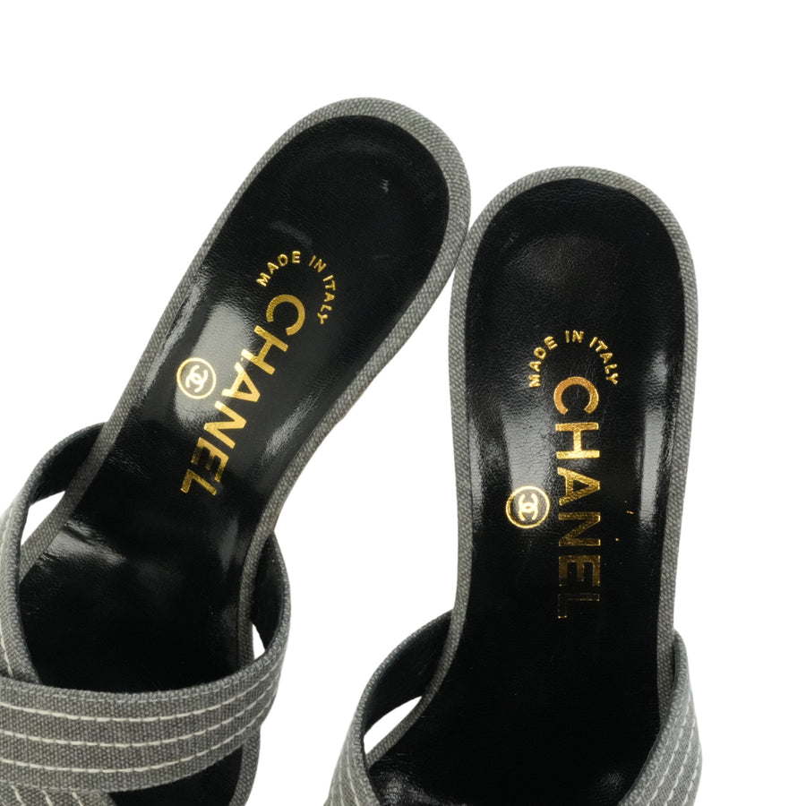 CHANEL Cross Strap Sandals