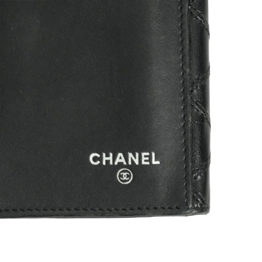 CHANEL 2009–2010 Matelassé Coco Mark Bi-Fold Long Wallet