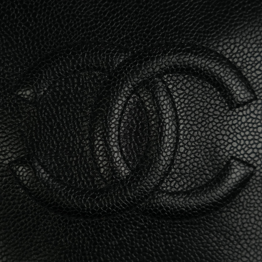 CHANEL 1996–1997 Caviar Leather Vanity Handbag / Shoulder Bag 2-Way