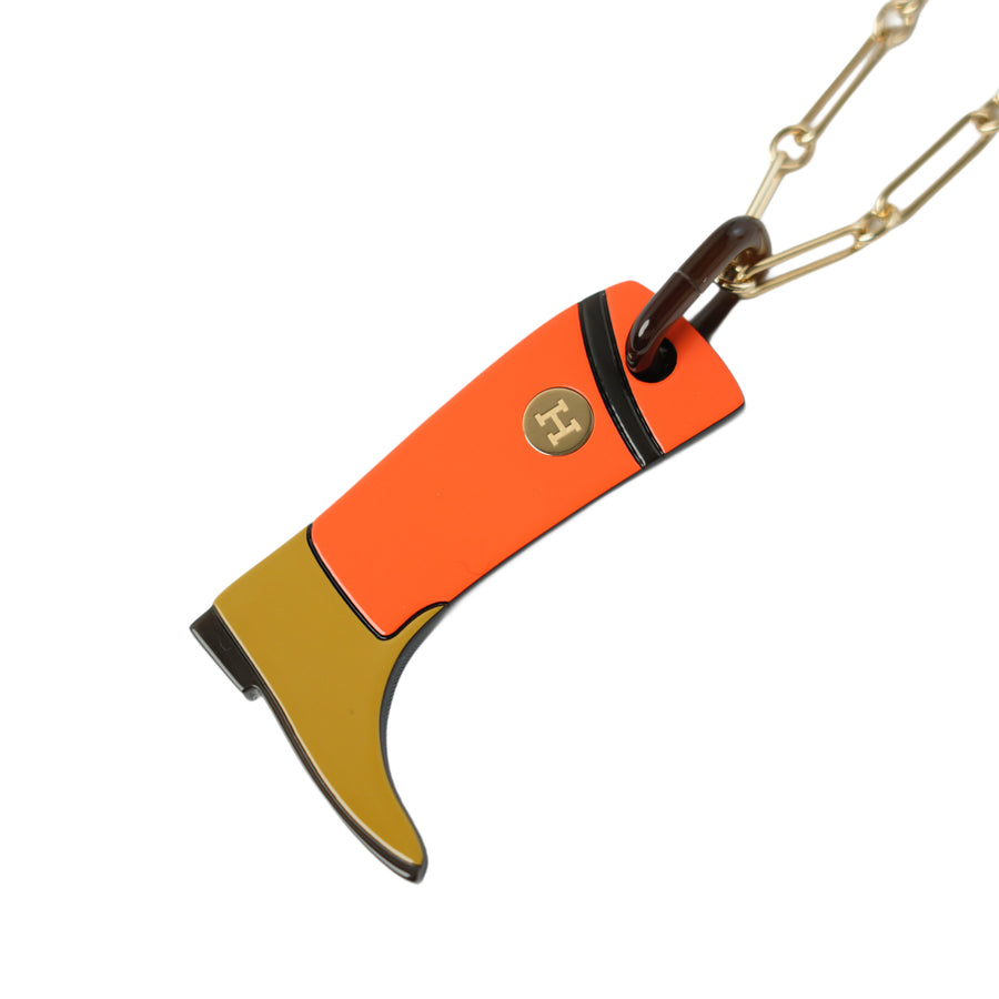 HERMES Buffalo Horn Boots Necklace