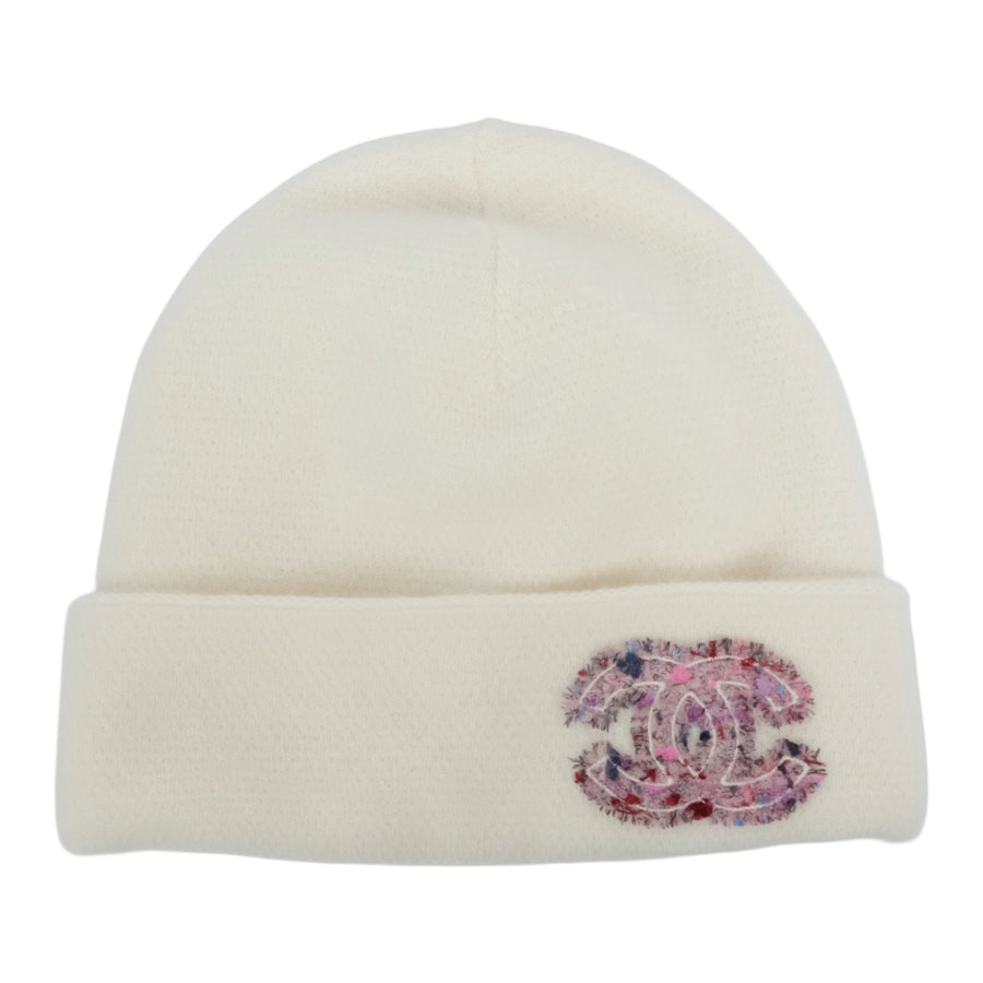 CHANEL Knit Hat With Coco Mark