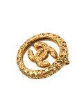 CHANEL Coco Mark Lava Circle Brooch