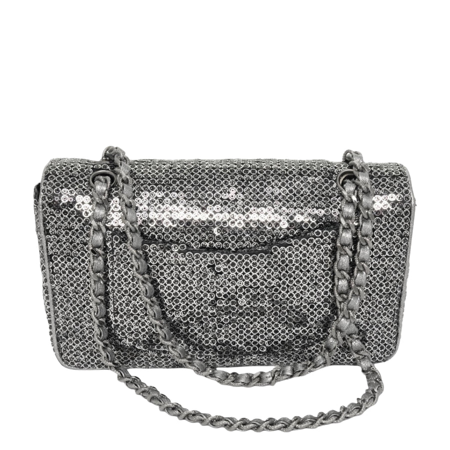 CHANEL 2006–2008 Chain Sequin Shoulder Bag