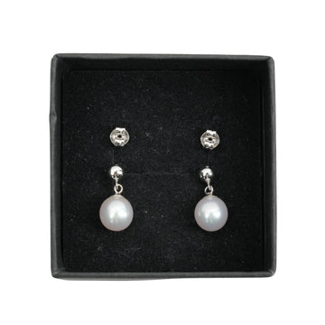 TASAKI K18 White Gold Pearl 7.40mm 2.1g Earring