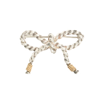 TIFFANY & CO. SV925 K18YG Ribbon Brooch