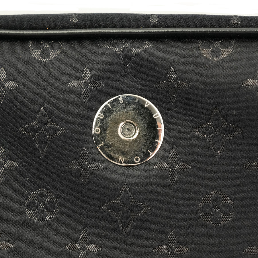 LOUIS VUITTON Monogram Comte De Femusette Satin Noir Shoulder Bag M92273