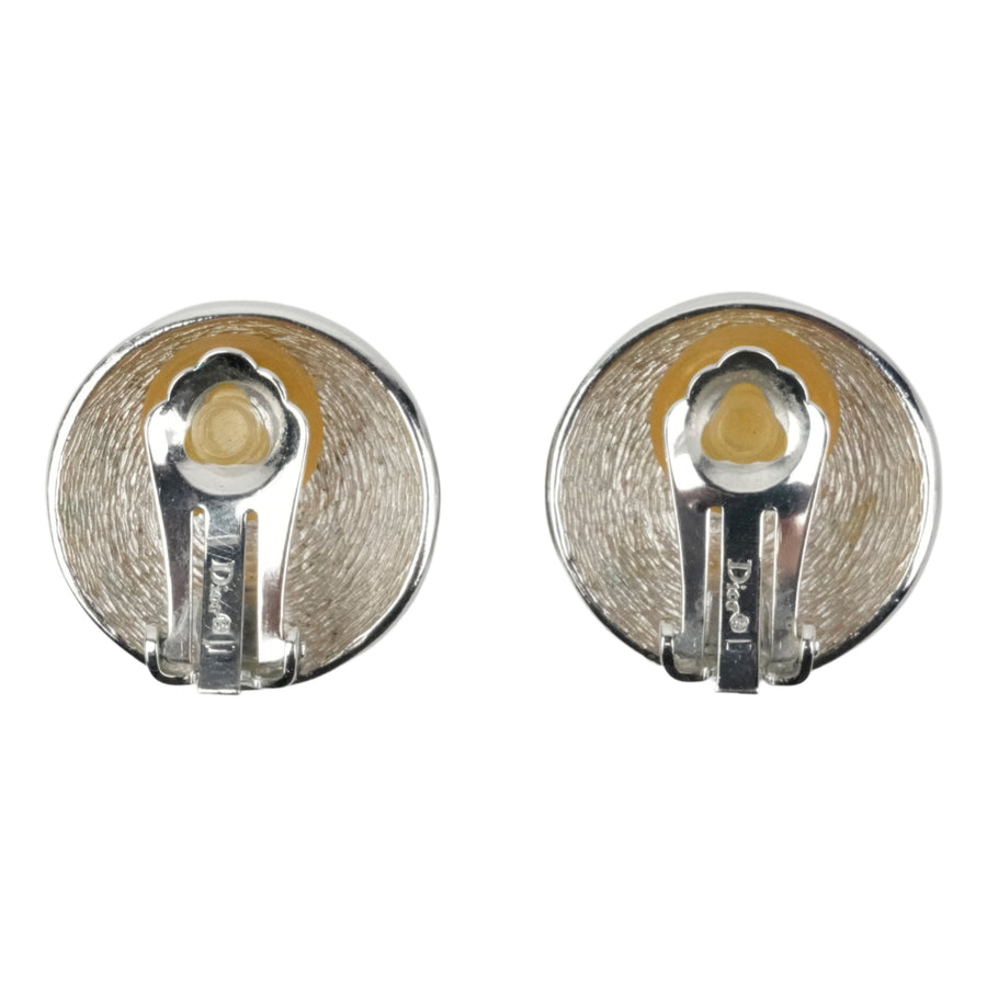 CHRISTIAN DIOR Trotter Logo Plate Earring