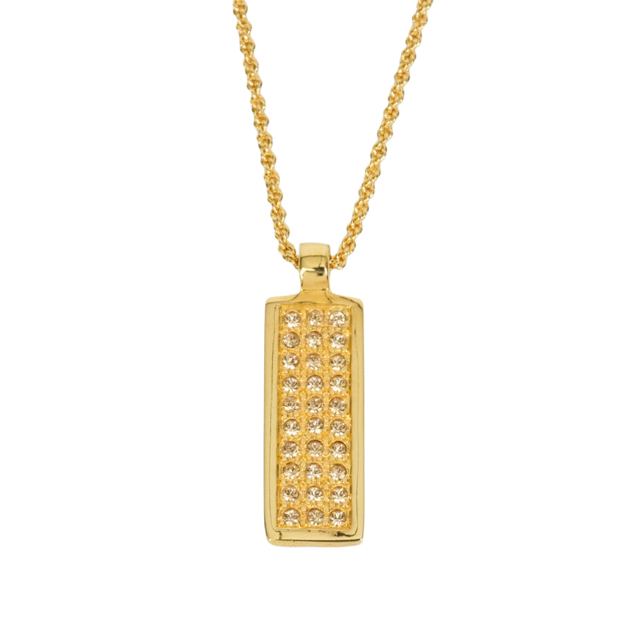 CHRISTIAN DIOR Trotter Line Stone Necklace