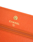 CHANEL 2011 Camellia Coco Mark Chain Wallet