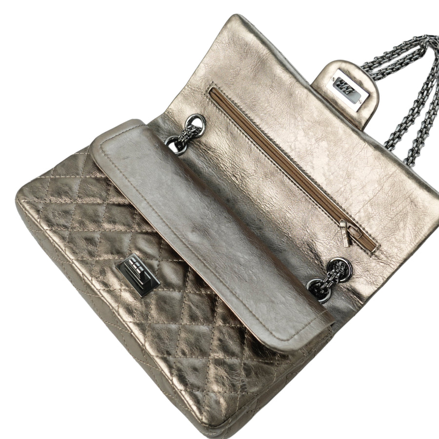 CHANEL 2006–2008 2.55 Matelassé Chain Shoulder Bag