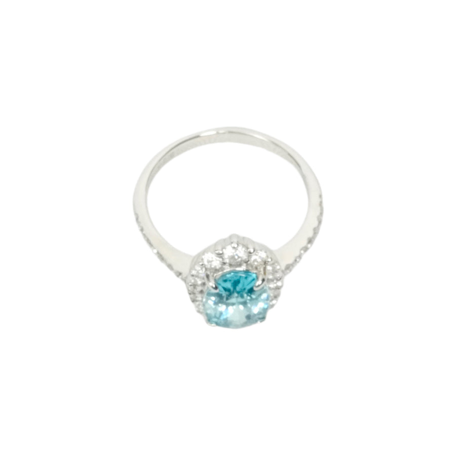 PT900 Zircon 3.04ct Diamond 0.54ct Ring