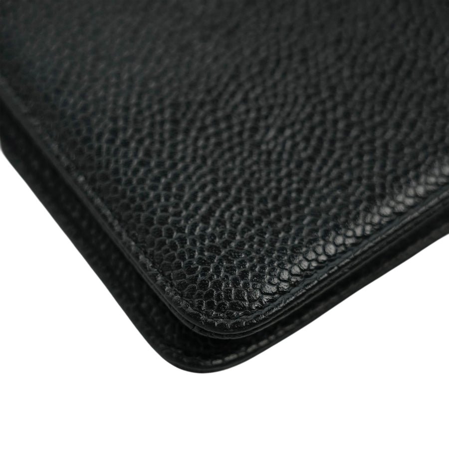 CHANEL 1997–1999 Coco Mark Caviar Leather Planner Cover