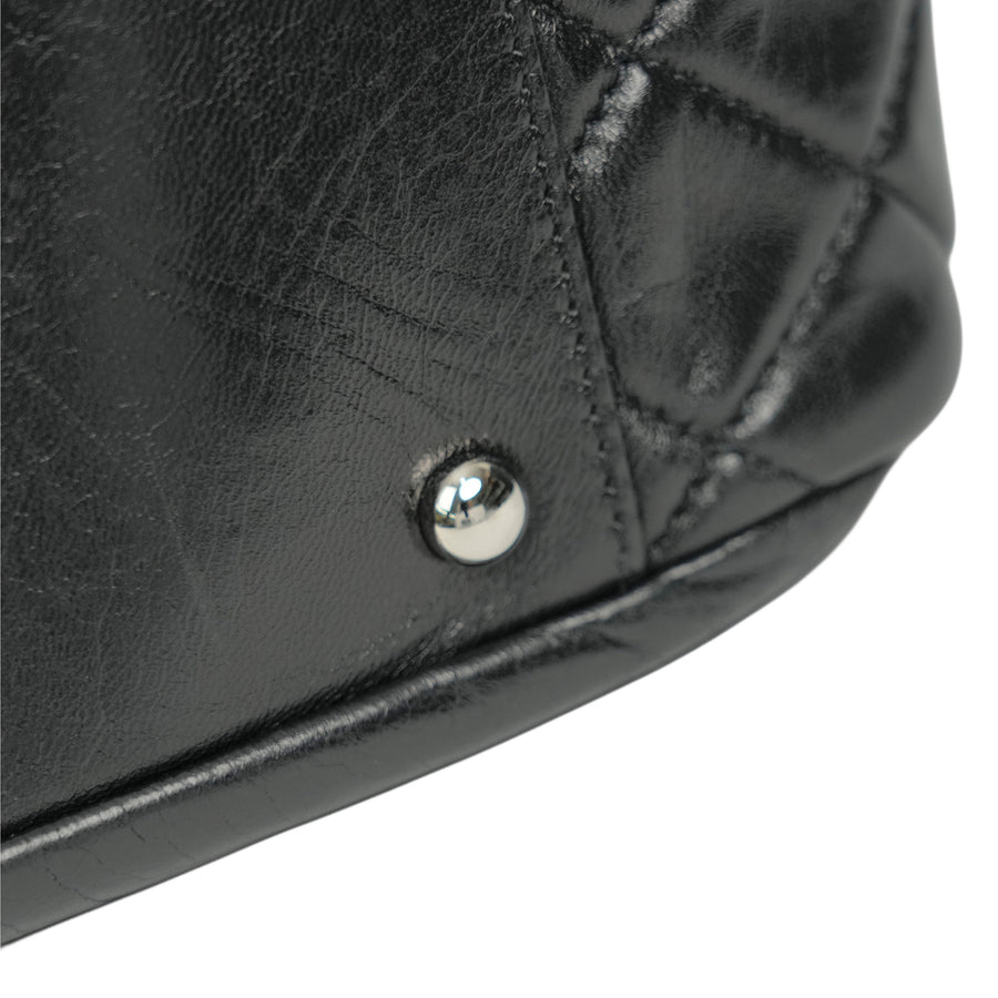 CHANEL 2009-2010 Matelassé Coco Mark Lambskin Shoulder Bag