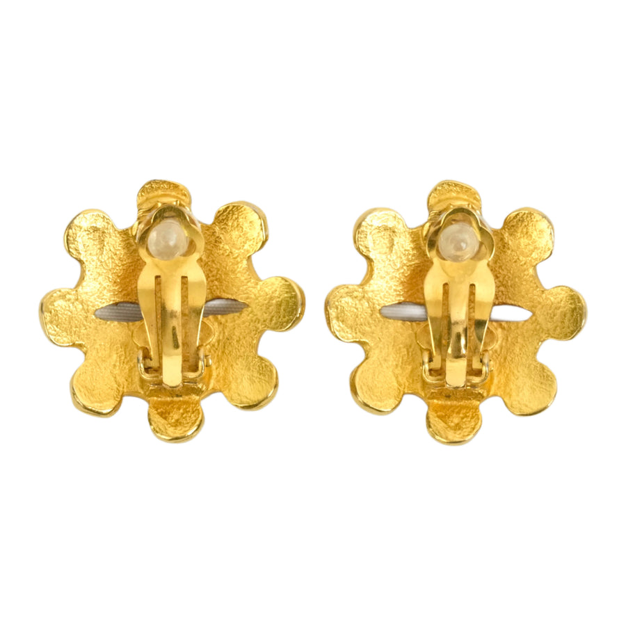 CHANEL Flower Coco Mark Earrings