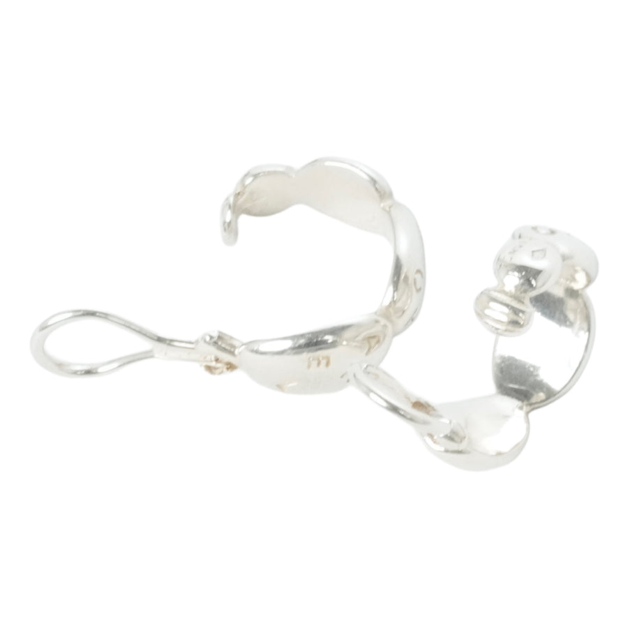 CHANEL Ag925 Hoop Earrings