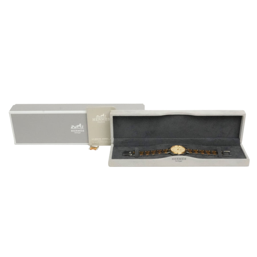 HERMES Clipper Classic YG Combination Boys 34 mm Watch