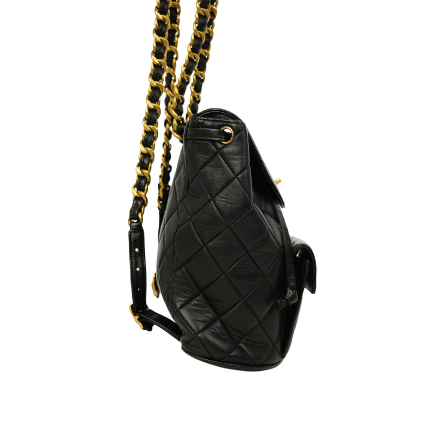 CHANEL 1994-1996 Matelassé Chain Lambskin Backpack