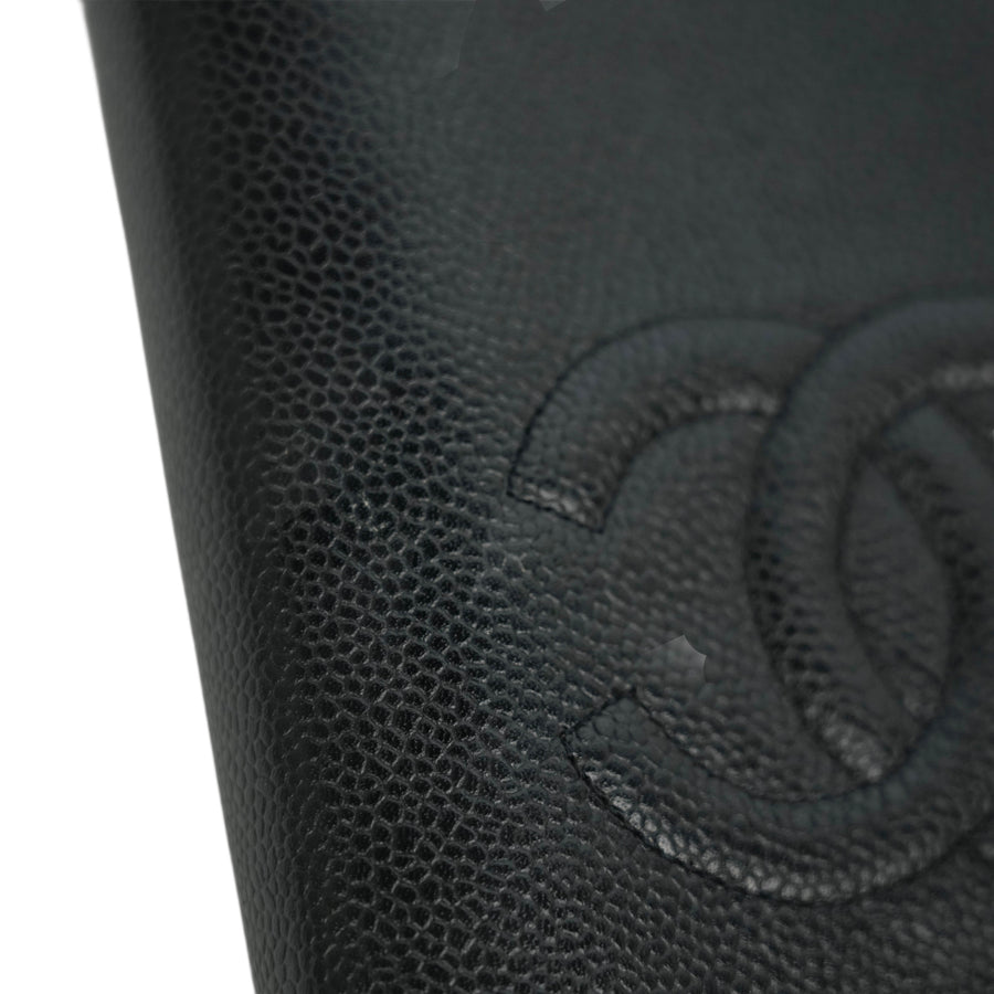 CHANEL 1997–1999 Coco Mark Caviar Leather Planner Cover
