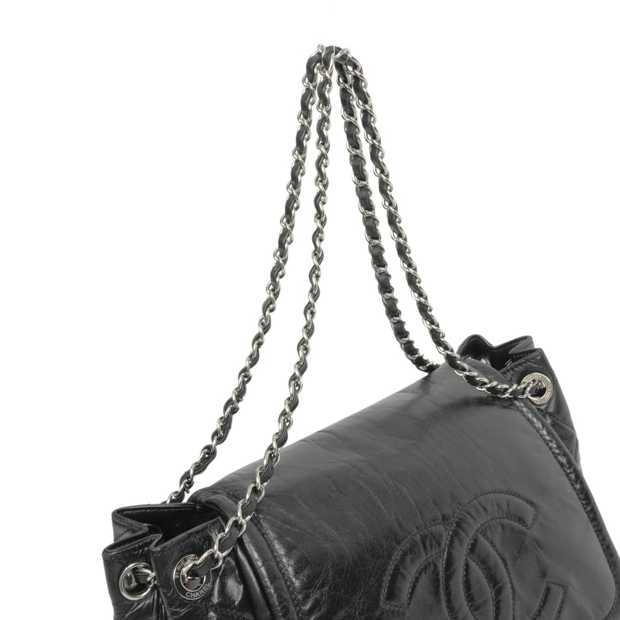 CHANEL 2009-2010 Matelassé Coco Mark Lambskin Shoulder Bag