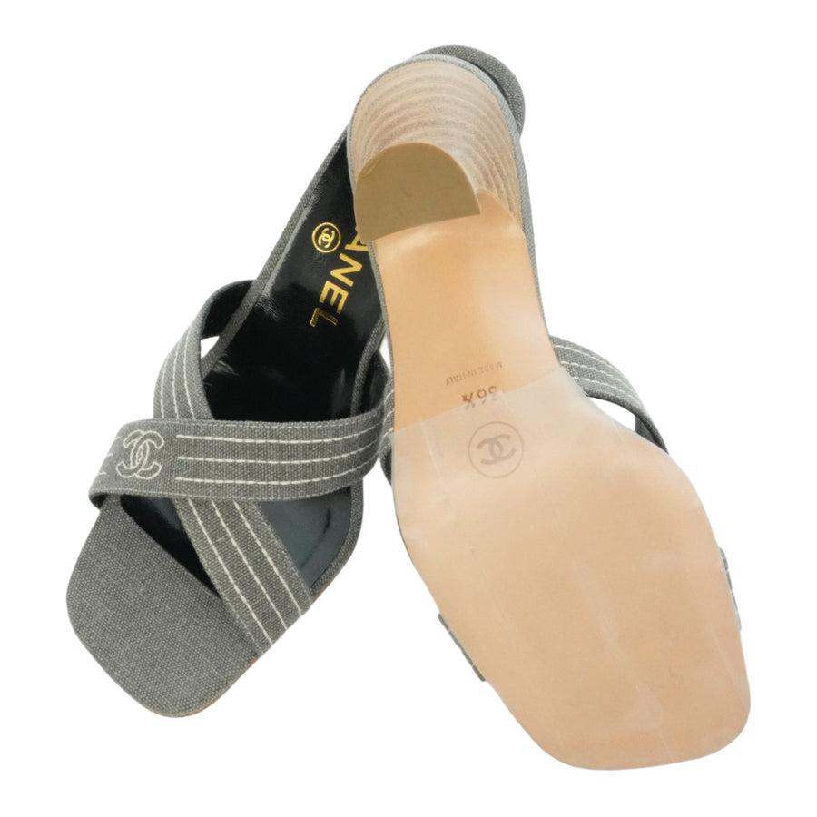 CHANEL Cross Strap Sandals