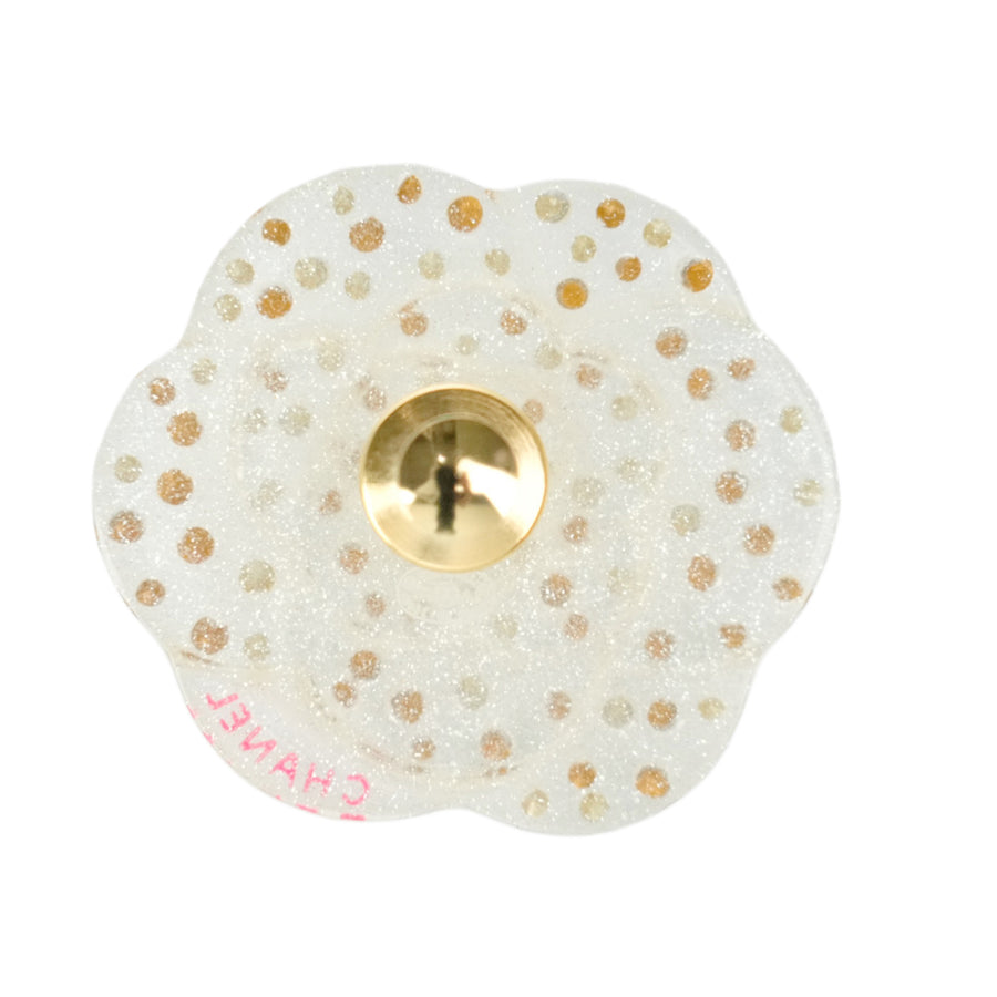 CHANEL Stone Camellia Brooch