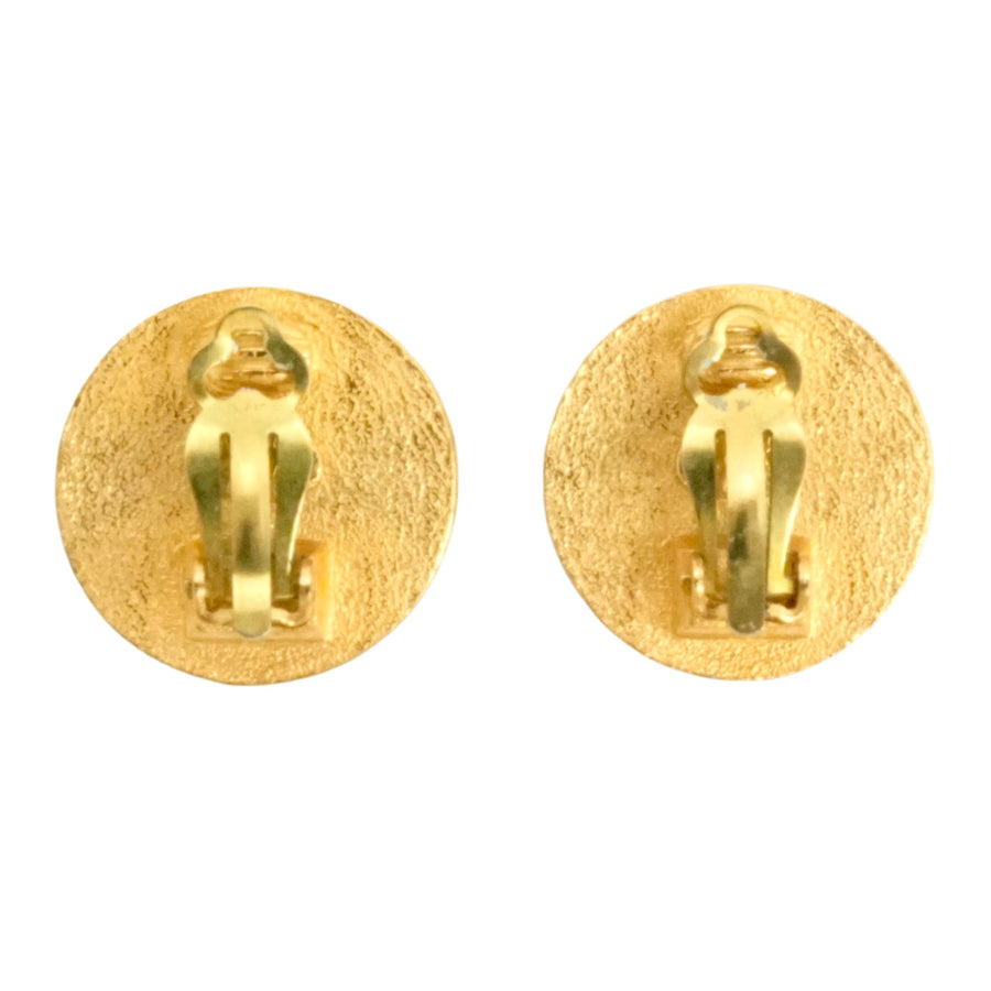 CHANEL Coin Motif Earrings