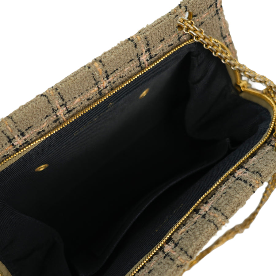 CHANEL 1994–1996 Chain Tweed Shoulder Bag