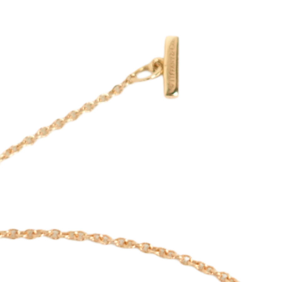 TIFFANY & CO. AU750 T Two Circle Diamond Necklace