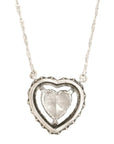 Vintage-Style Heart Rhinestone Necklace