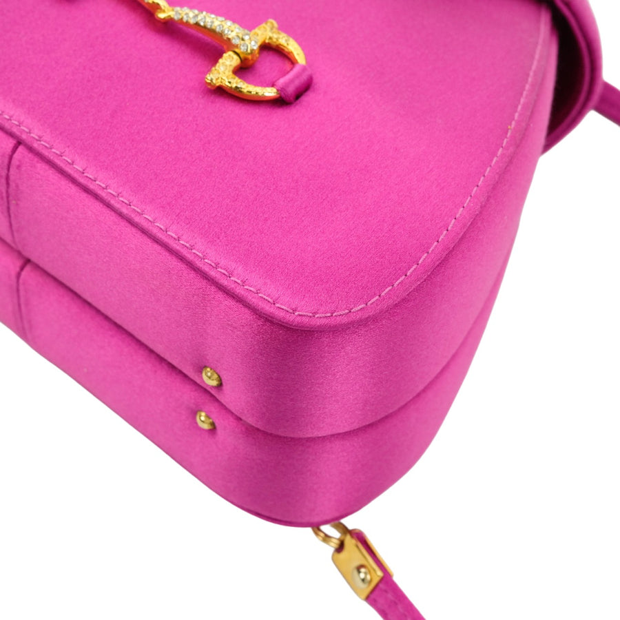 GUCCI Satin Mini Rucksack With Clasp Closure Backpack/Shoulder Bag