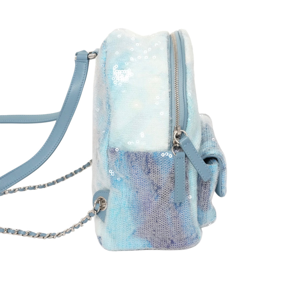 CHANEL Coco Mark Sequin Mini Backpack