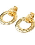 CHANEL Logo Circle Earrings