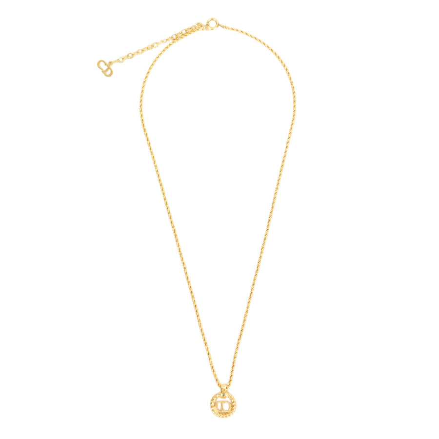 CHRISTIAN DIOR CD Logo Necklace