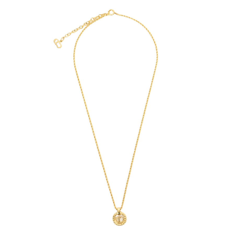 CHRISTIAN DIOR CD Logo Necklace