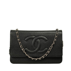 CHANEL Coco Mark Caviar Skin Shoulder Bag