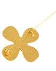 CHANEL Coco Mark Clover Rhinestone Brooch