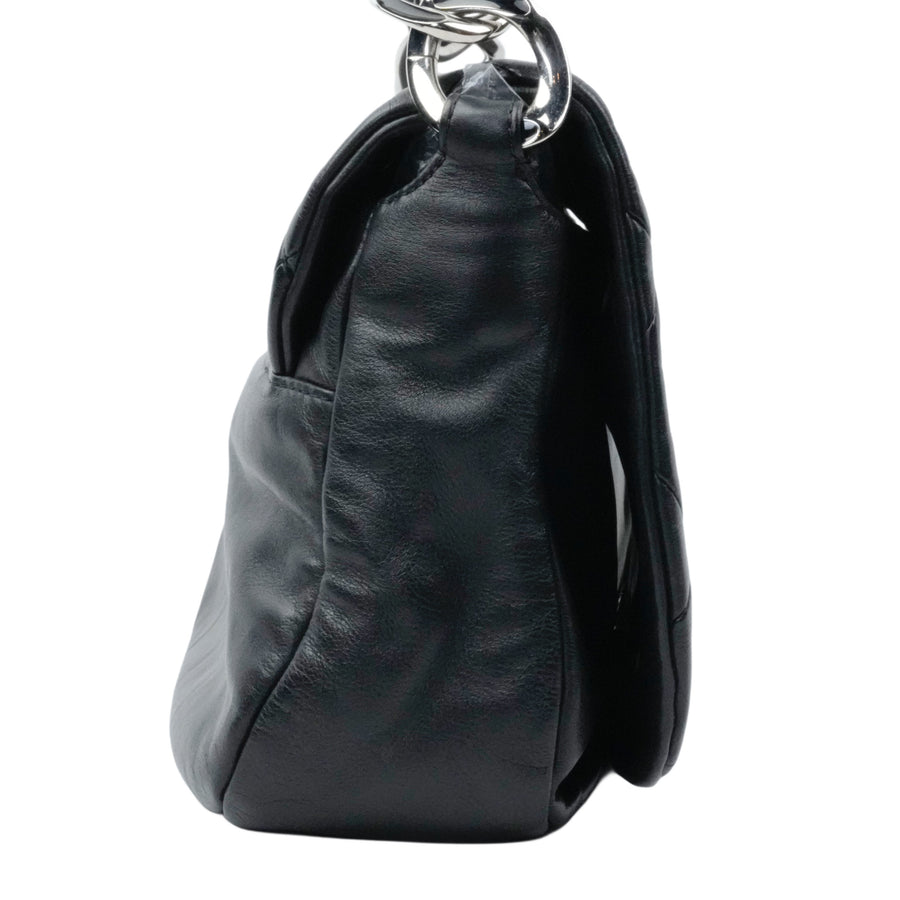 CHANEL 2006-2008 Coco Mark Matelassé Lambskin Shoulder Bag