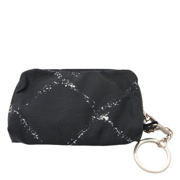 CHANEL Nylon Coin Case with Key Ring