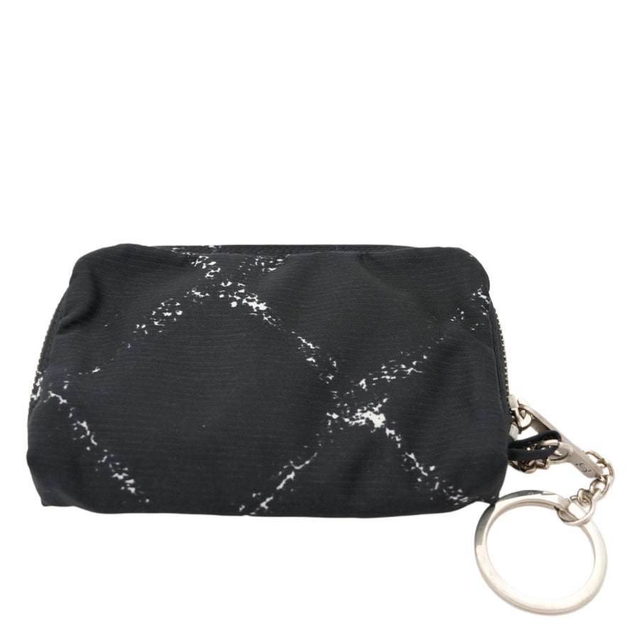 CHANEL Nylon Coin Case with Key Ring