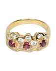 K18 Natural Ruby 0.60ct Diamond 0.83ct Ring