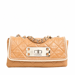 CHANEL 2008–2009 2.55 Chain Matelasse Bicolor Shoulder Bag