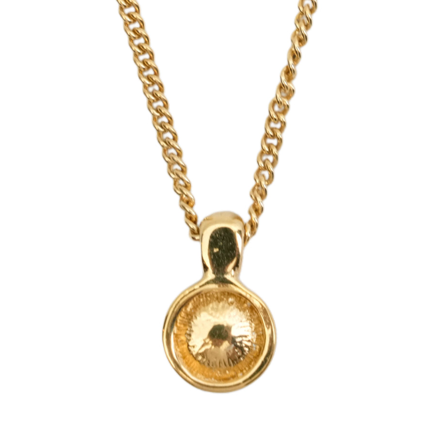 CHRISTIAN DIOR Round Circle Rhinestone Necklace