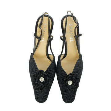 CHANEL Camellia Slingback Sandals