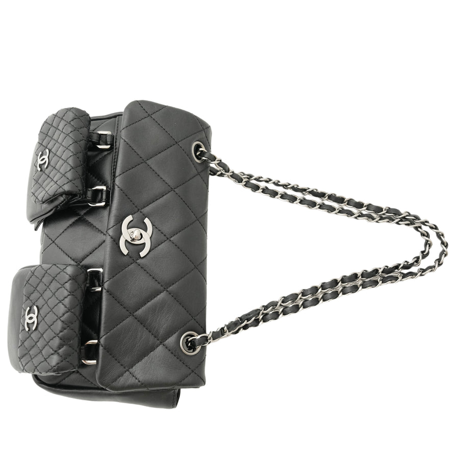 CHANEL 2006–2008 Matelassé Turn-Lock Multi-Pochette Lambskin Shoulder Bag