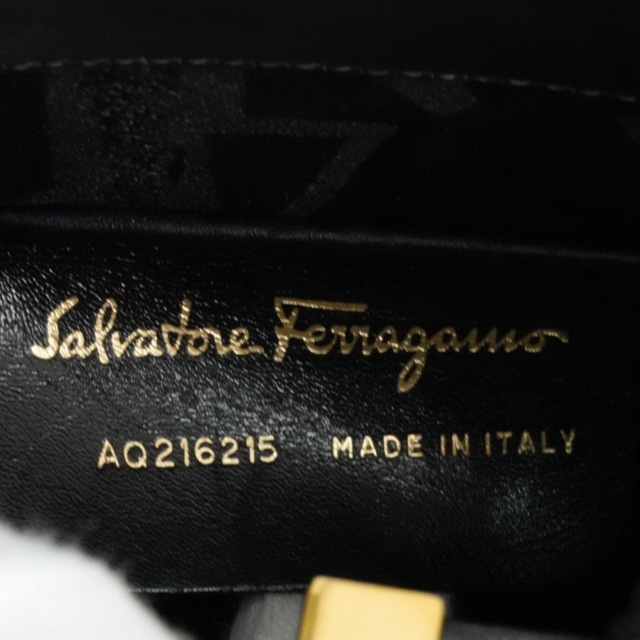 SALVATORE FERRAGAMO Vara Fabric Backpack/Shoulder Bag