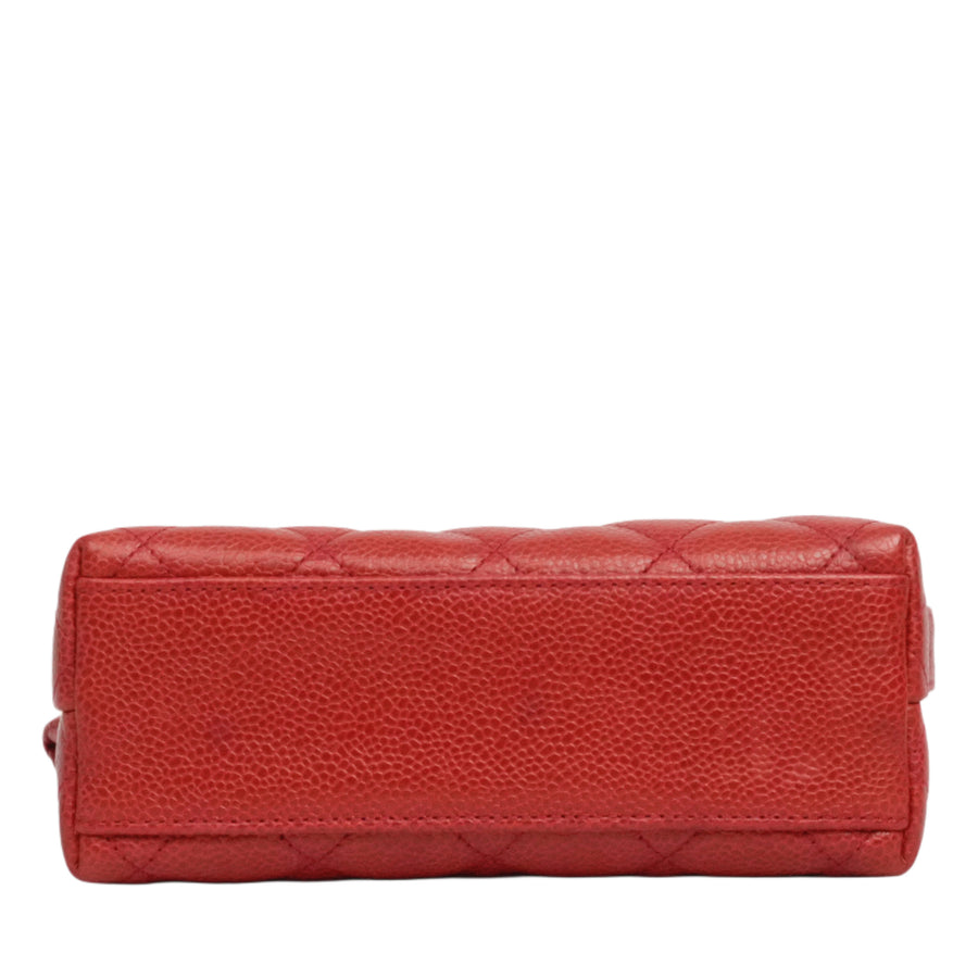 CHANEL 1991–1994 Matelassé Coco Mark Caviar Skin Shoulder Bag