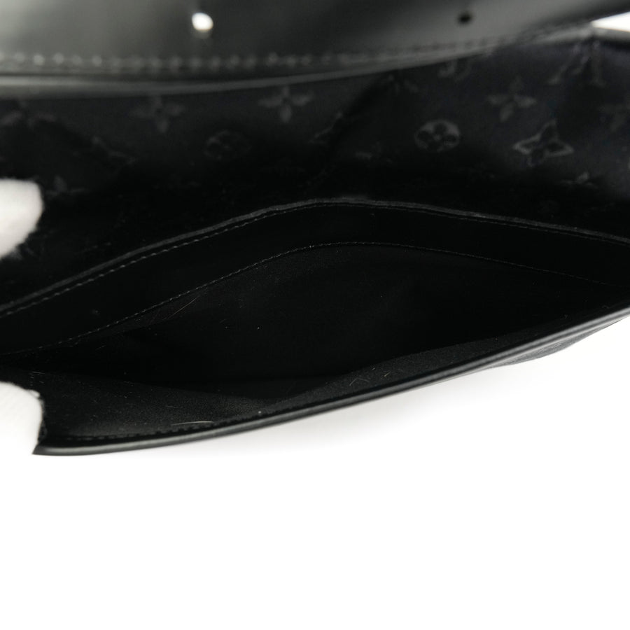 LOUIS VUITTON Monogram Comte De Femusette Satin Noir Shoulder Bag M92273