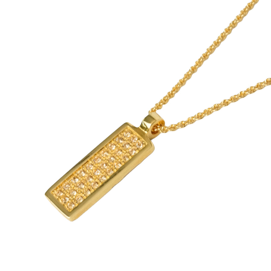 CHRISTIAN DIOR Trotter Line Stone Necklace