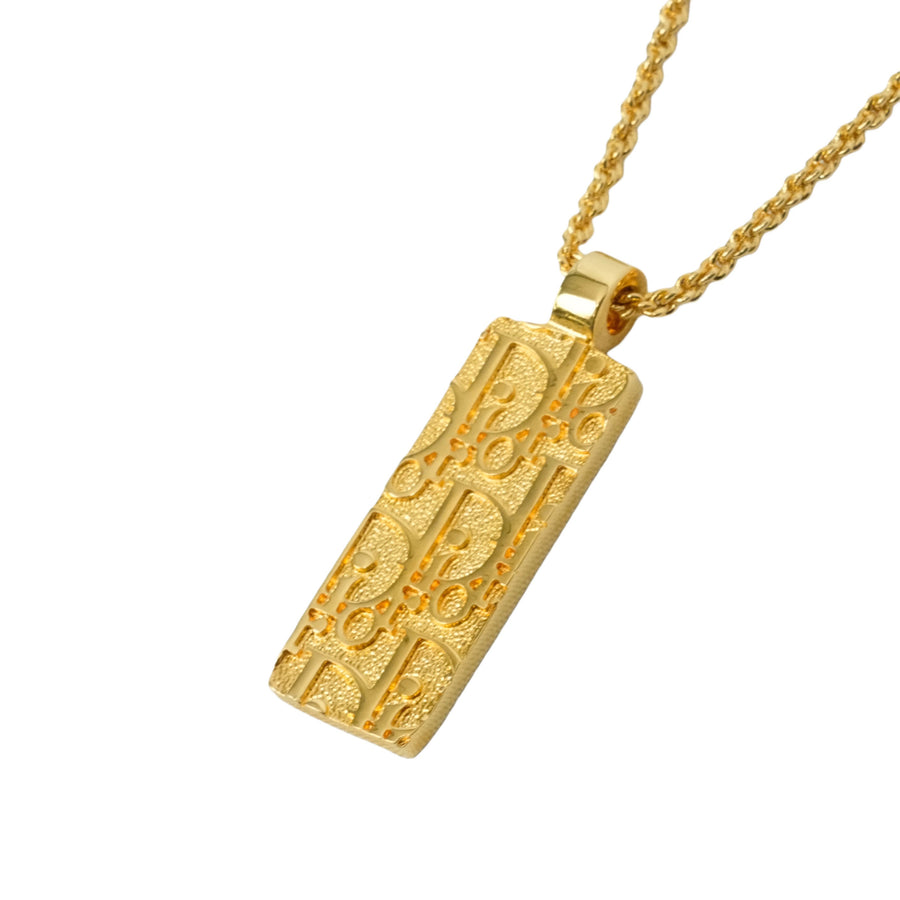 CHRISTIAN DIOR Trotter Line Stone Necklace