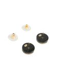 CHANEL Circle Diamond Quilted Coco Mark Earrings